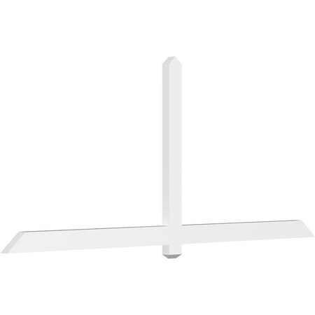 Ekena Millwork Eugene Architectural Grade PVC Gable Bracket, 96"W x 40"H x 2"D x 4"F, 10/12 Pitch GBP096X40X0204EUG00